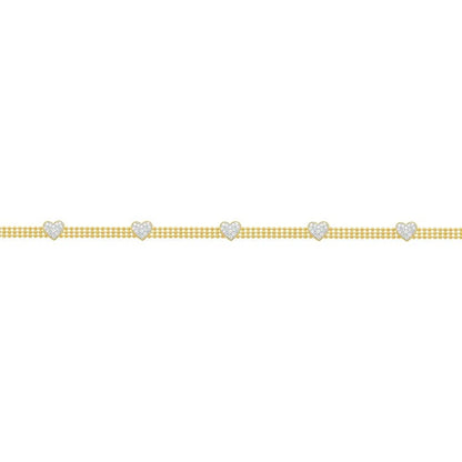 Zircon Heart Tennis Bracelet