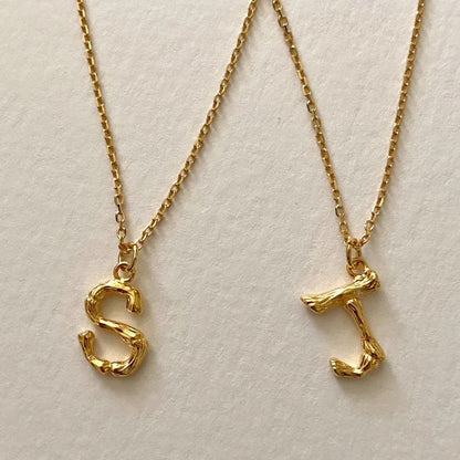 Twisted Initial Necklace