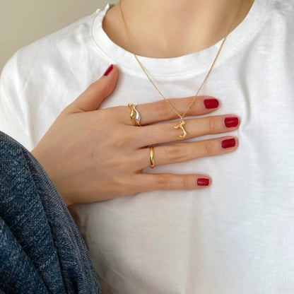 Twisted Initial Necklace
