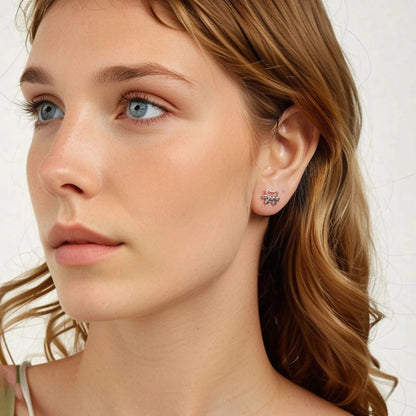 Hollow Cat Silhouette Stud Earrings
