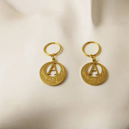 Initial Wreath Earrings