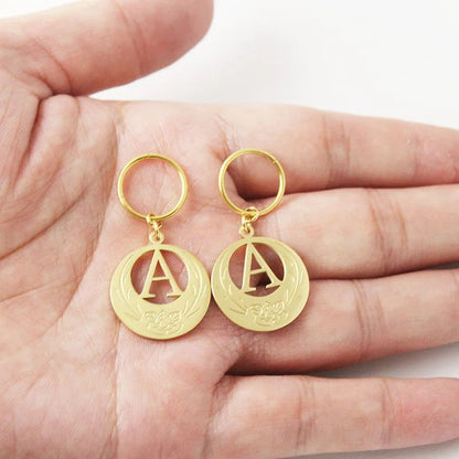 Initial Wreath Earrings