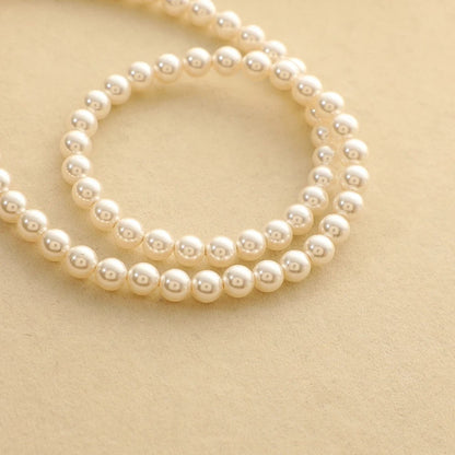Pearl Strand Square Initial Necklace
