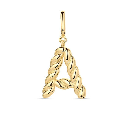 Twisted Rope Letter A Pendant