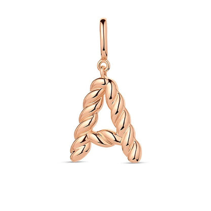 Twisted Rope Letter A Pendant