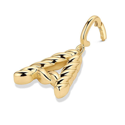 Twisted Rope Letter A Pendant