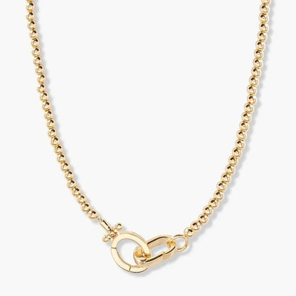 Pink Initial Charm Necklace