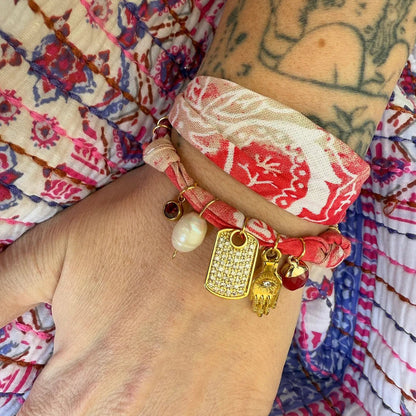 Layered Scarf Charm Necklace