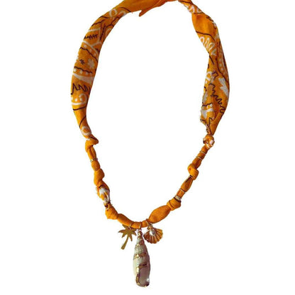 Layered Scarf Charm Necklace