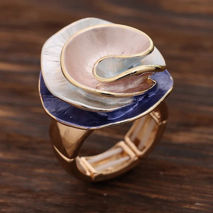 Colorful Swirl Statement Ring