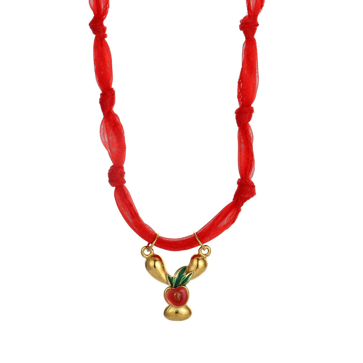 Initial Scarf Charm Necklace