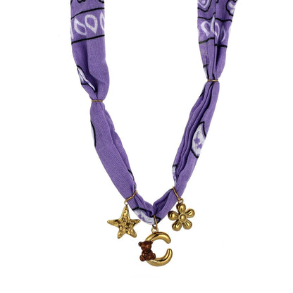 Initial Scarf Charm Necklace