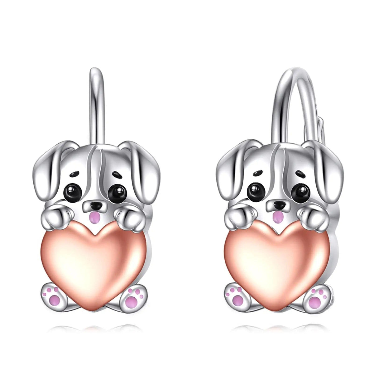 Puppy Heart Leverback Earrings