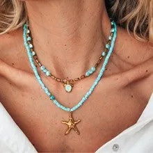 Multicolor Beaded Religious Pendant Necklace