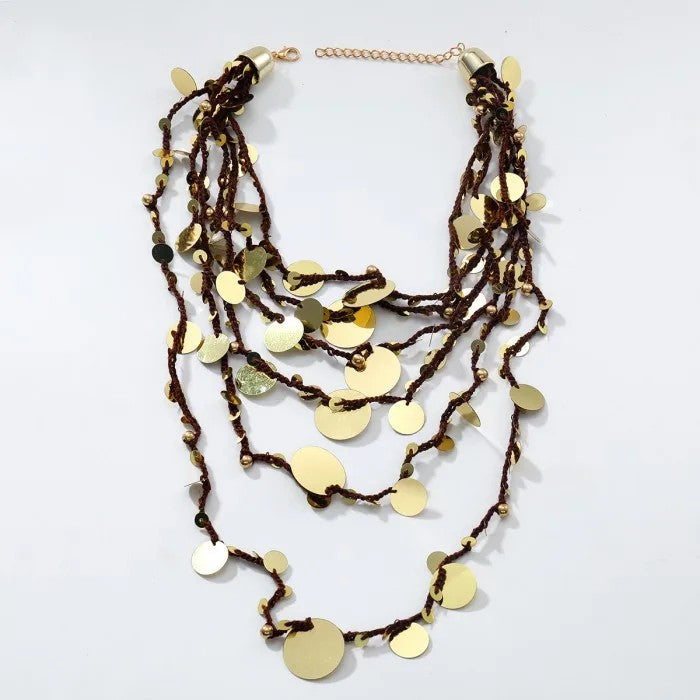 Layered Round Coin Necklace