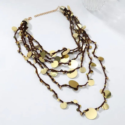 Layered Round Coin Necklace