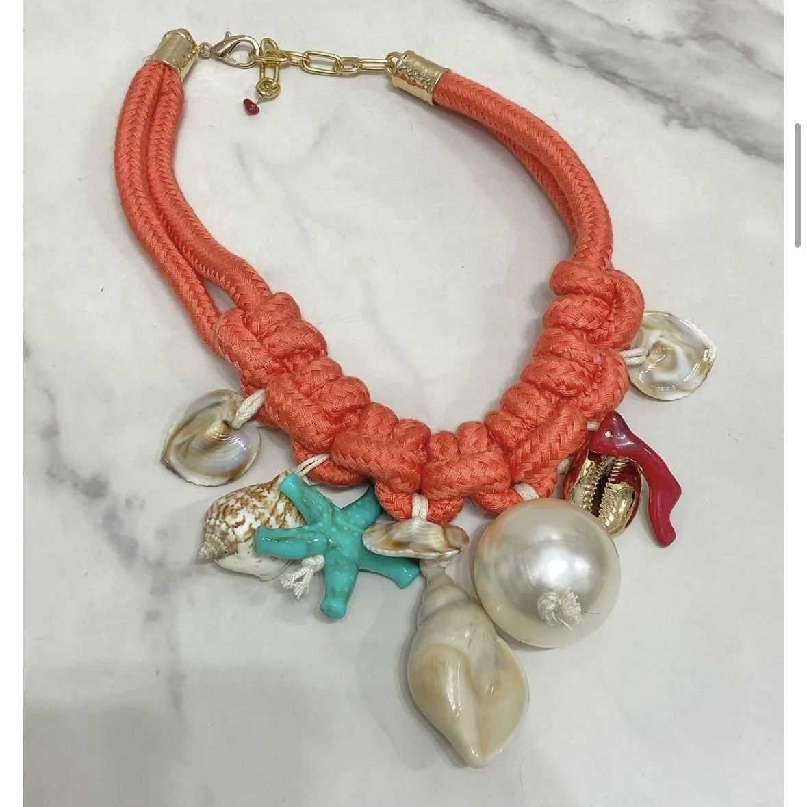 Ocean Charm Rope Necklace
