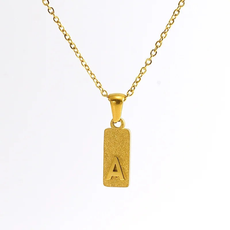 Geometric Initial Pendant Necklace