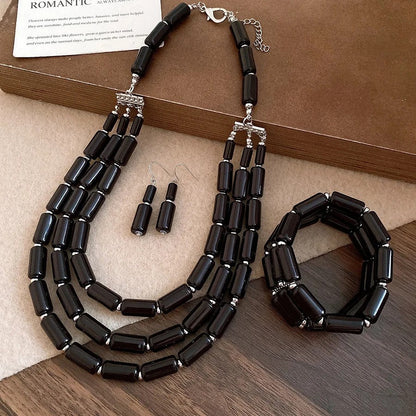 Colorful Tube Bead Jewelry Set