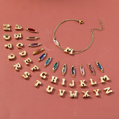 Gold-Tone Letter B Charm Bracelet