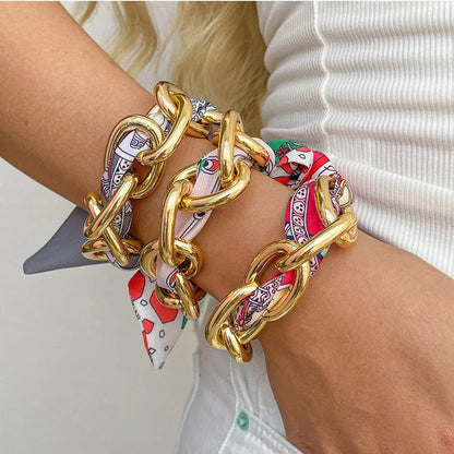 Scarf Link Chain Bracelet