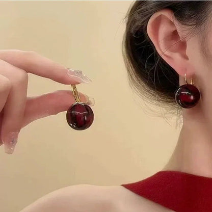 Leopard Print Round Earrings