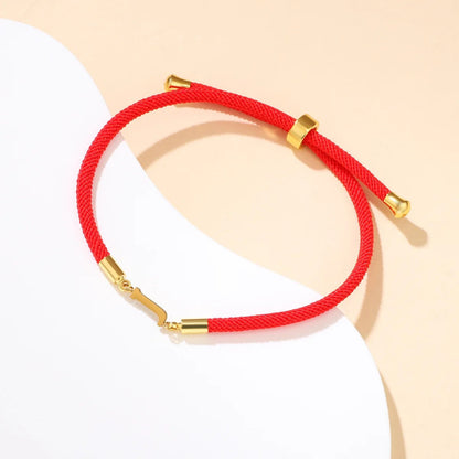 Red Woven Initial Letter Bracelet