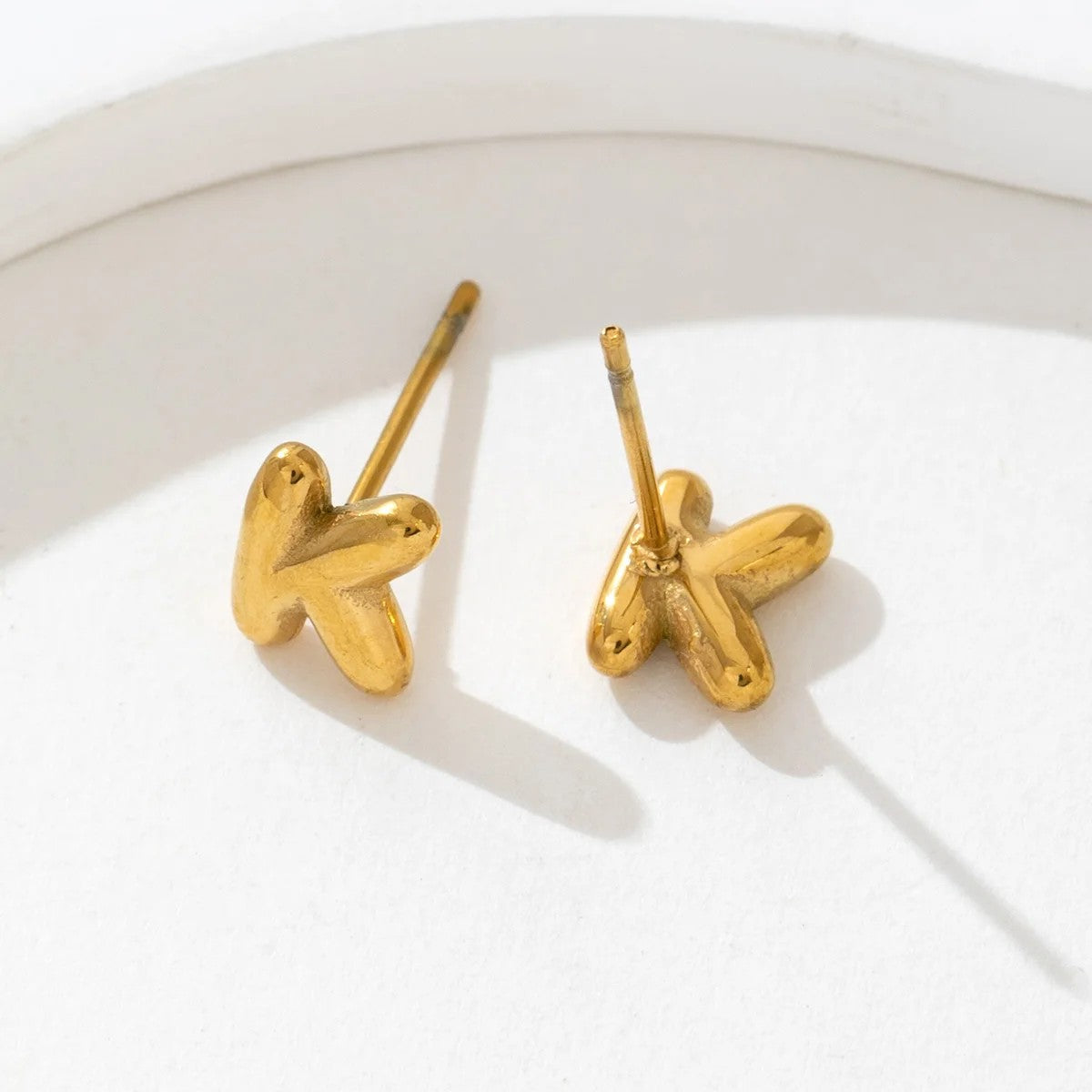 Letter K Stud Earrings