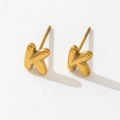 Letter K Stud Earrings