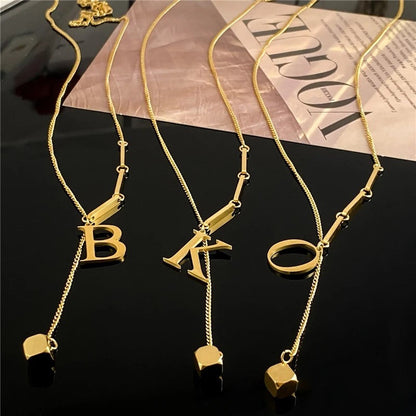 Initial Bar Necklace