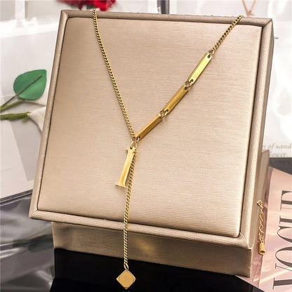 Initial Bar Necklace