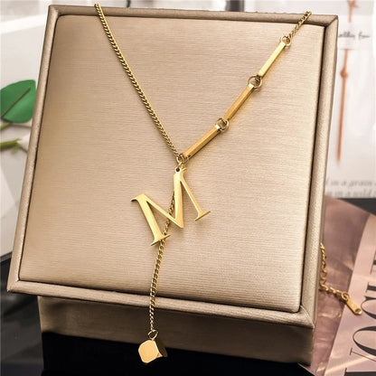 Initial Bar Necklace