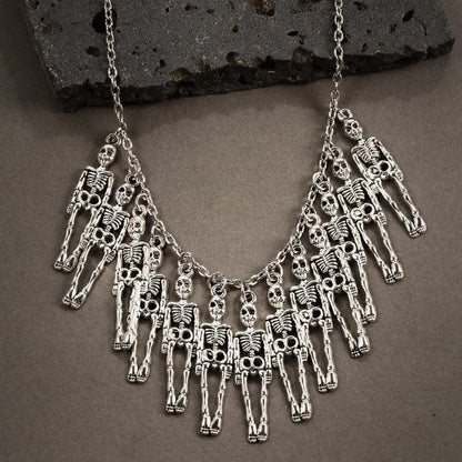 Skeleton Hand Necklace & Earring Set