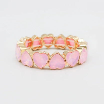 Multicolor Heart Cuff Bracelet