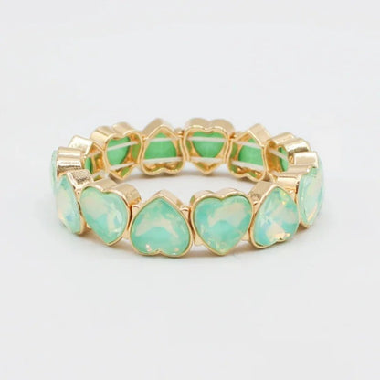 Multicolor Heart Cuff Bracelet