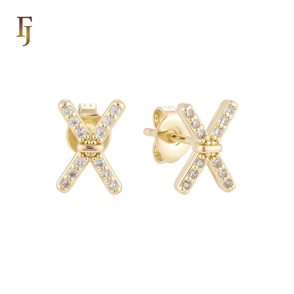 Crystal Letter X Stud Earrings