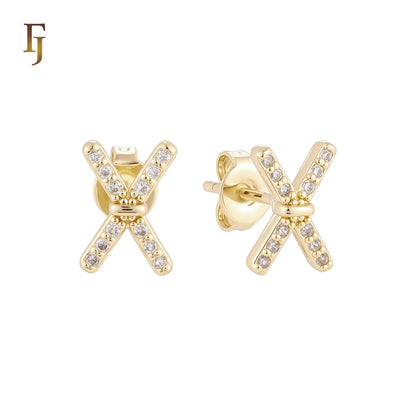 Crystal Letter X Stud Earrings