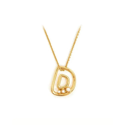 Pearl Initial Heart Necklace