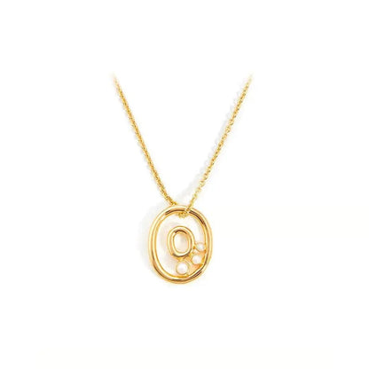 Pearl Initial Heart Necklace