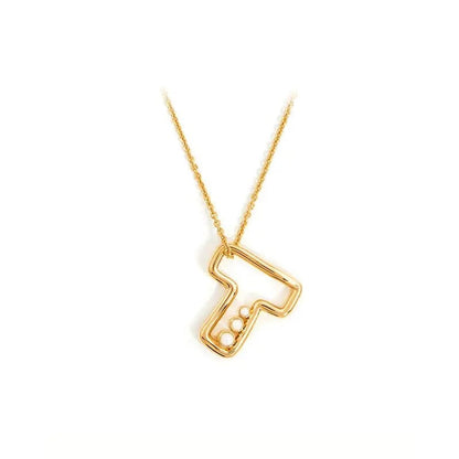 Pearl Initial Heart Necklace