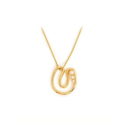 Pearl Initial Heart Necklace