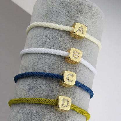 Crystal Initial Charm Bracelet