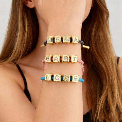 Crystal Initial Charm Bracelet