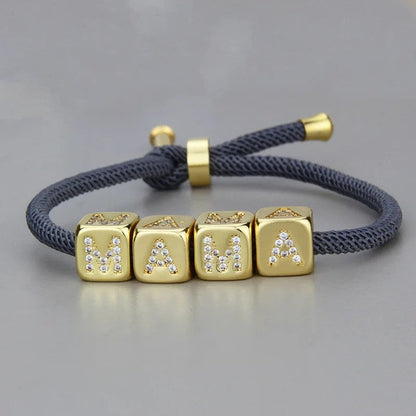 Crystal Initial Charm Bracelet