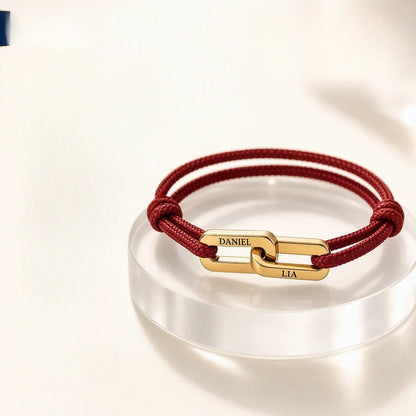 Personalized Interlocking Link Bracelet