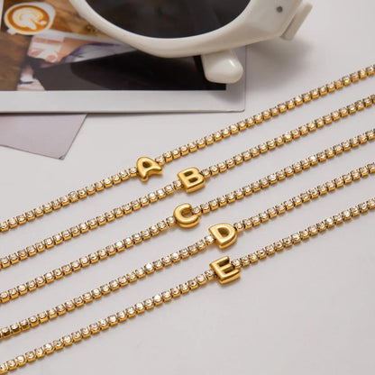 Crystal Initial Bracelet