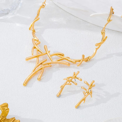 Gold-Tone Branch Necklace Set