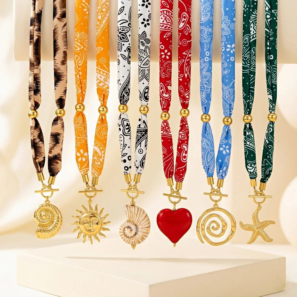 Starfish Scarf Necklace