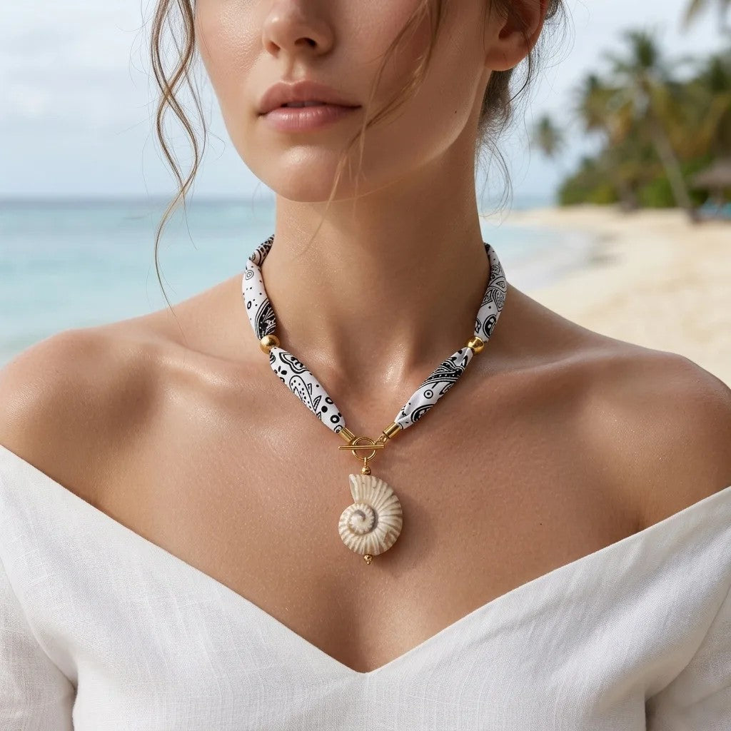 Starfish Scarf Necklace