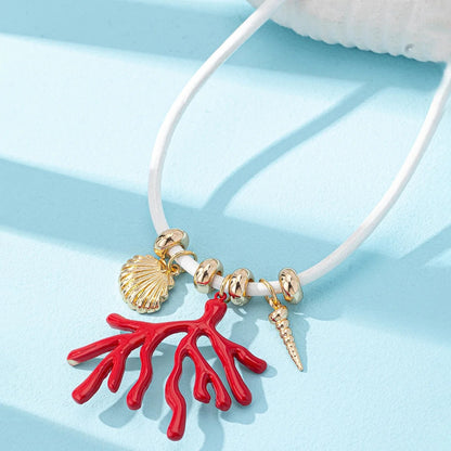 Pink Lobster Charm Necklace